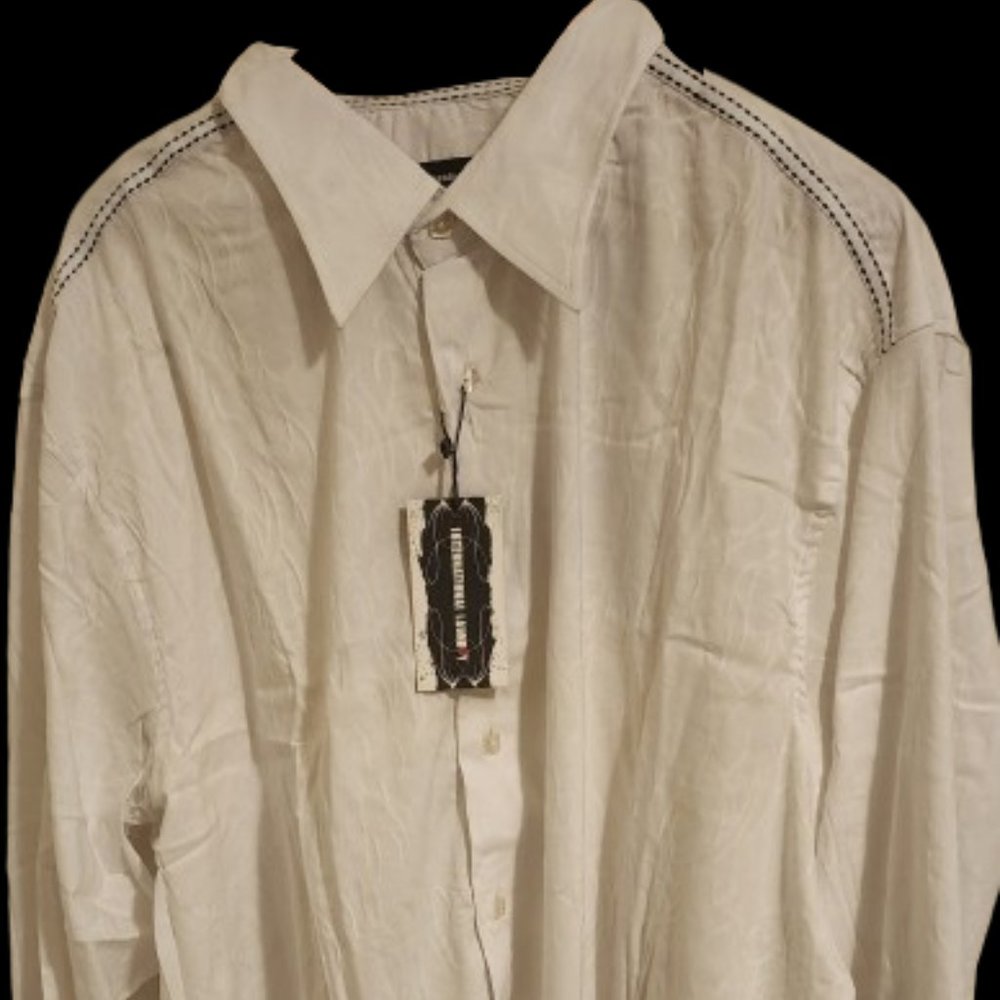 International Laundry Long Sleeve Shirt - White (Style 4071, Size 3XL)